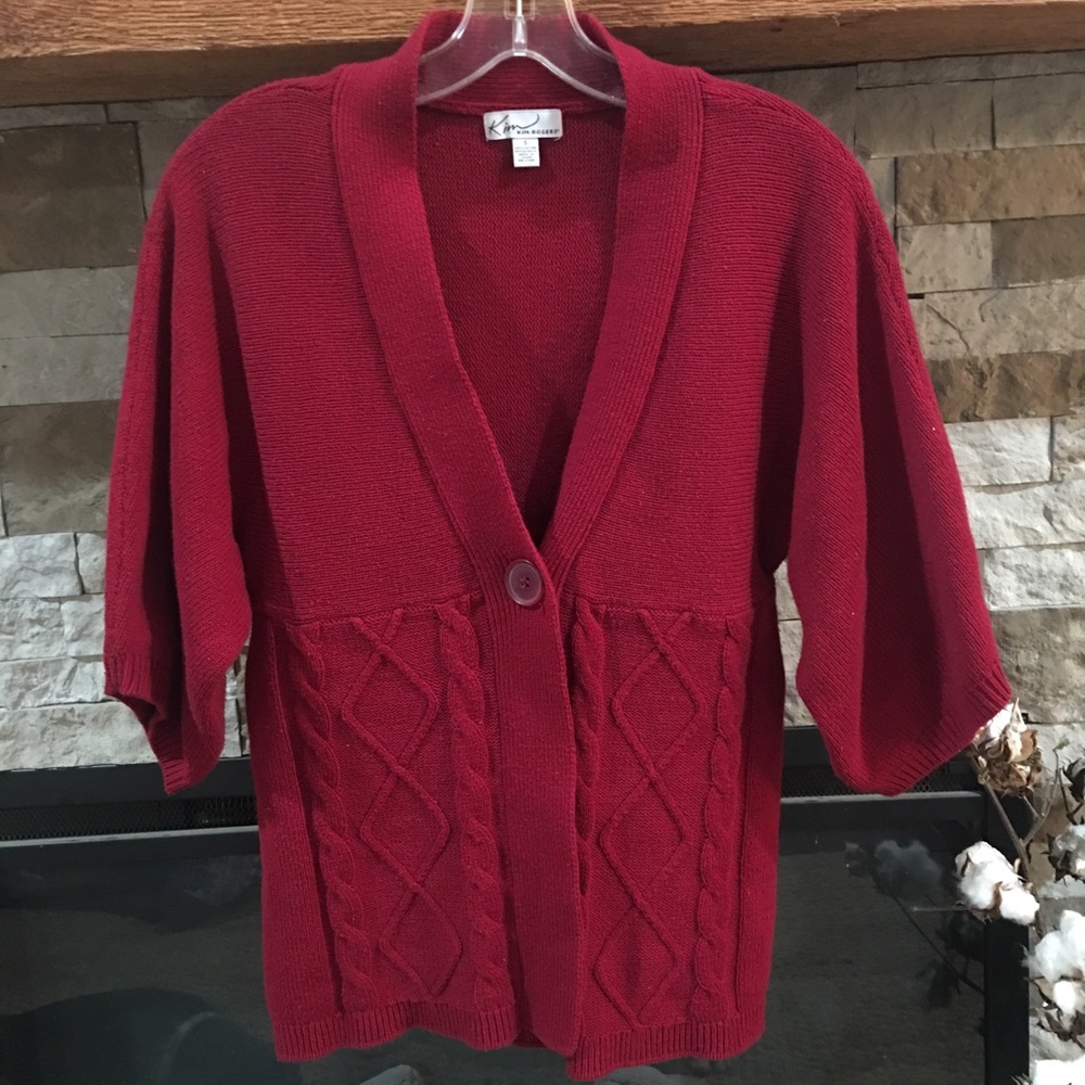 Kim Rogers Open Front 3/4 Sleeve Sweater